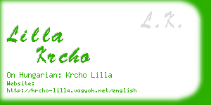 lilla krcho business card